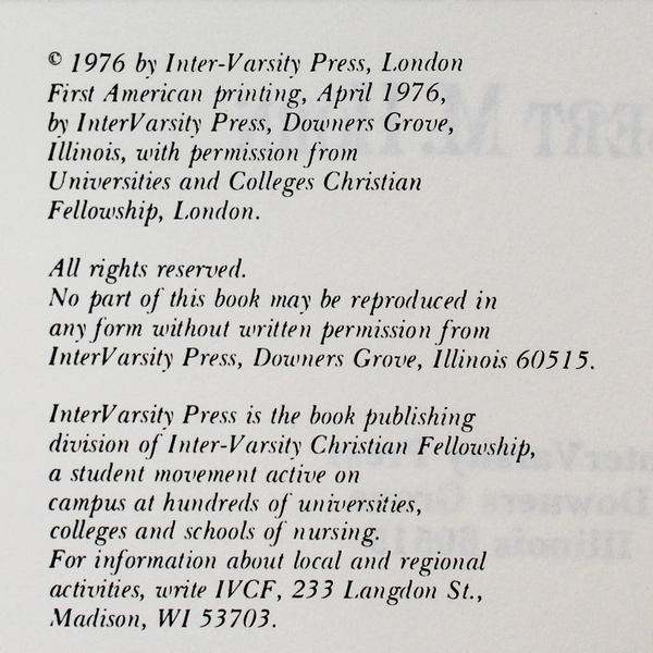 Go Free The Meaning of Justification PB Novel Robert M Horn 1976 InterVarsity