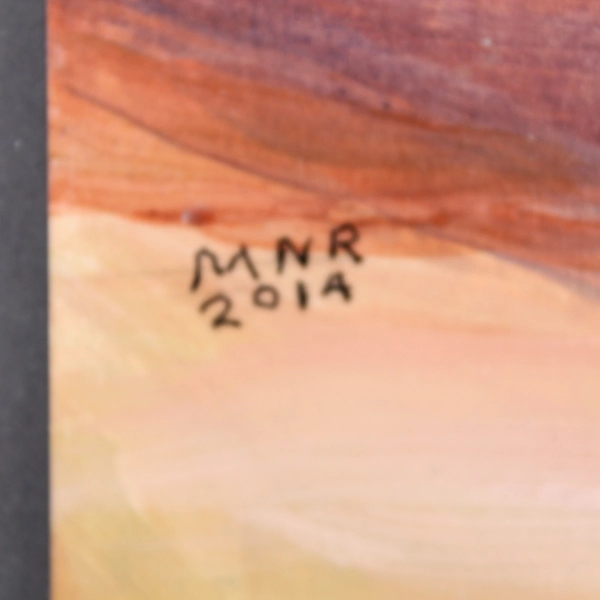 Acrylic Painting by Mary Rash Sunset Mountain McMinnville Artist 2014 Signed Art