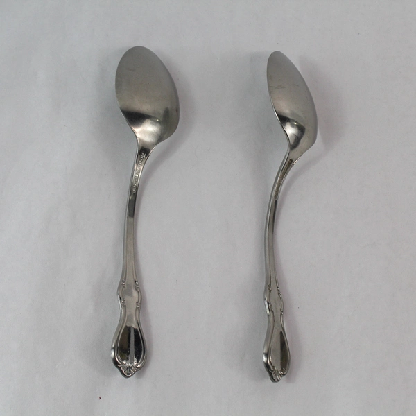 Lot of 2 Vintage Reed & Barton Stainless Steel Serving Spoons Camelot Pattern