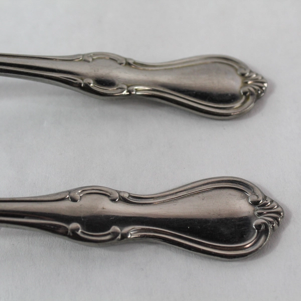 Lot of 2 Vintage Reed & Barton Stainless Steel Serving Spoons Camelot Pattern