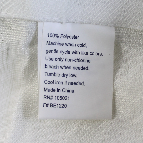 Lot of 2 Allen & Roth Anaheim White Semi-Sheer Grommet Curtain Panels 52x84