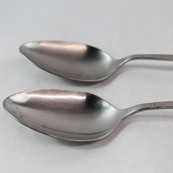 Lot of 2 Vintage Oneidacraft Deluxe Stainless Nordic Crown Serving Spoons 8.5"