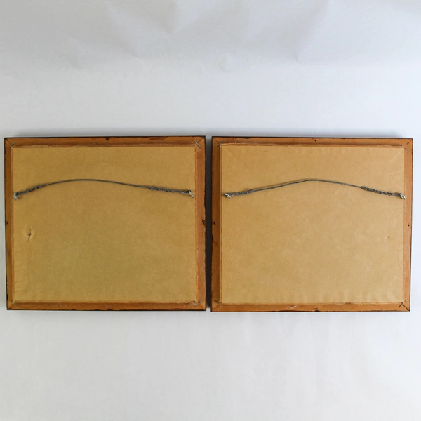 2 Vintage Steel Engraving Framed Drawings Grammar School Stratford on Avon