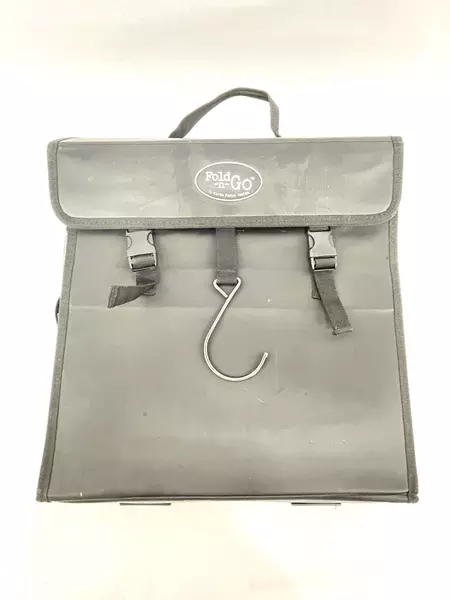 Karen Foster Fold N Go Black Multi Purpose Tote with Hanging Hook & Pockets