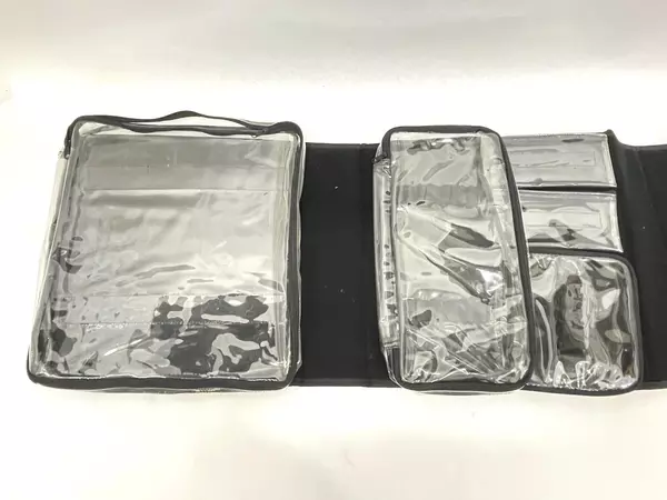 Karen Foster Fold N Go Black Multi Purpose Tote with Hanging Hook & Pockets