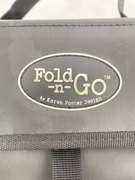 Karen Foster Fold N Go Black Multi Purpose Tote with Hanging Hook & Pockets