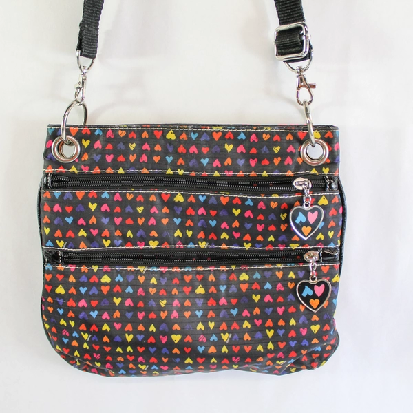 Sydney Love Rainbow Heart Crossbody Bag - Good Pre-Owned Condition, 10"x9"