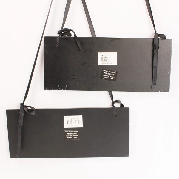 Imax Bride and Groom Distressed Wedding Wood Signs Chair Black Hanger Decor