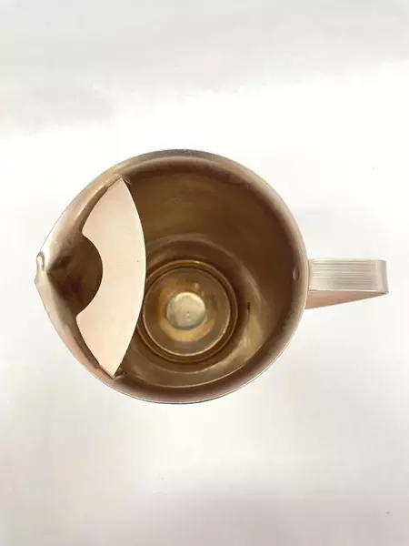 Vintage Beacon Ware Aluminum Pitcher G-9102 Champagne Pink 7.75" Tall