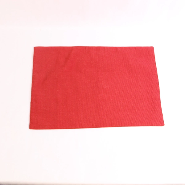 Lot of 6 Red Corduroy Placemats 18.25"x12.25" Pre-Owned Stains Pilling
