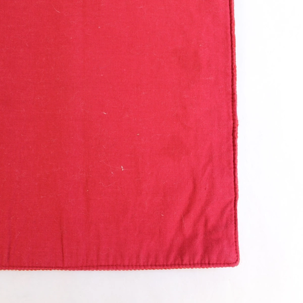 Lot of 6 Red Corduroy Placemats 18.25"x12.25" Pre-Owned Stains Pilling