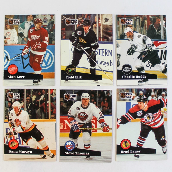 Lot of 100 Vintage 1991 NHLPA Pro Set Hockey Cards Stars & Hall of Famers
