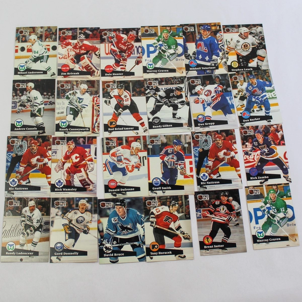 Lot of 100 1991 NHLPA Pro Set Hockey Cards Stars HOF Commons Good Condition