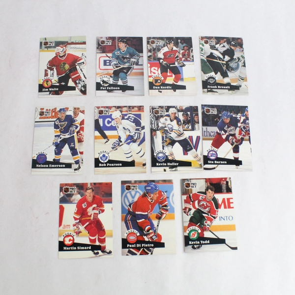 Lot of 100 NHLPA 1991 Pro Set Rookie Hockey Cards Stars & Commons