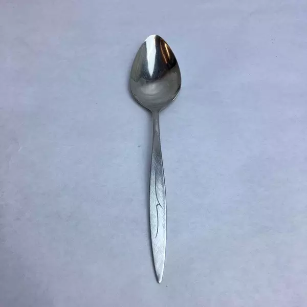 Set of 2 Vtg 1881 Rogers Stainless Oneida Fantasy Handle Serving Spoons Slotted