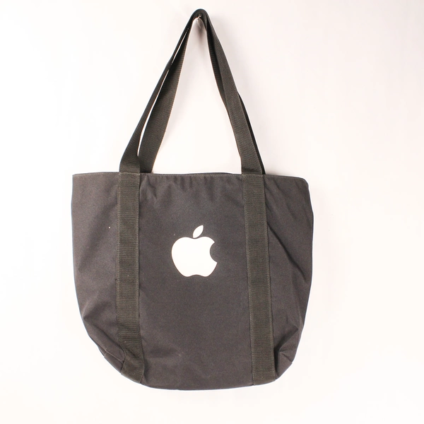 Lot of 4 Black Canvas Tote Bags with Handles Academic Advertising Reusable Bags