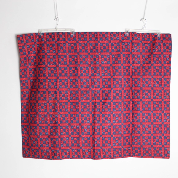 Unfinished Patriotic Quilt Blanket Red White Blue Stars 52x43 Country America