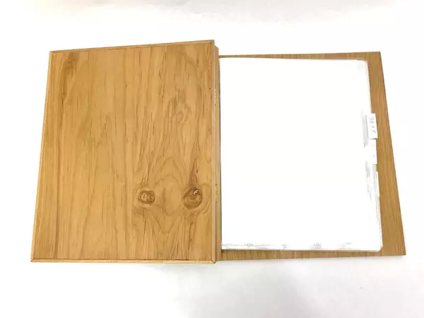 Handmade Wood Rooster Photo Album Brass Hinges Leather Strap Signed 12.5"