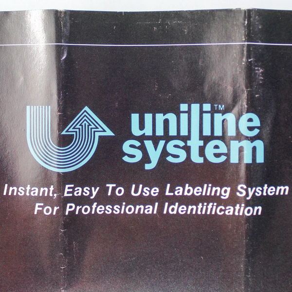 Vintage 1982 Uniline Labeling System Model 8200 with Accessories & Case