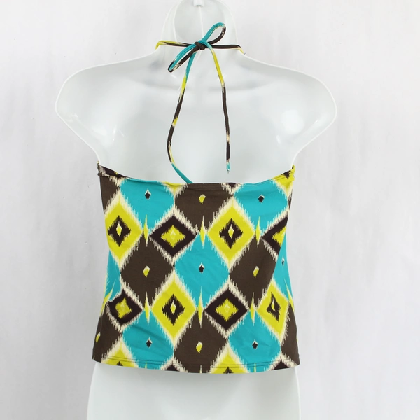 Apt 9 Women's Tankini Top Size 12 Geometric Print Summer Swimwear Good Condition