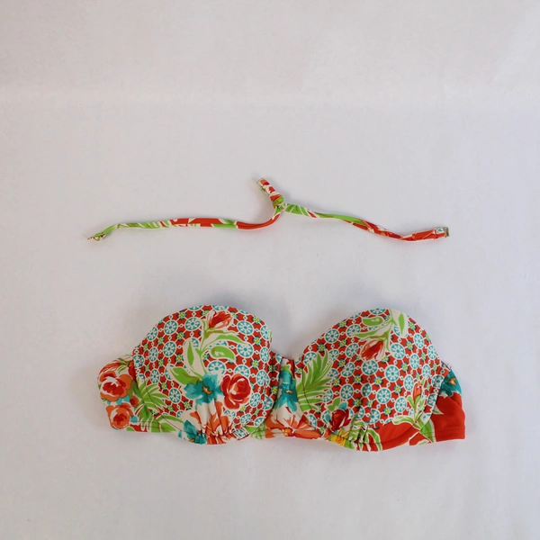 Bikini Lab Women's Floral Bohemian Tie Halter Top Size S - Good Condition
