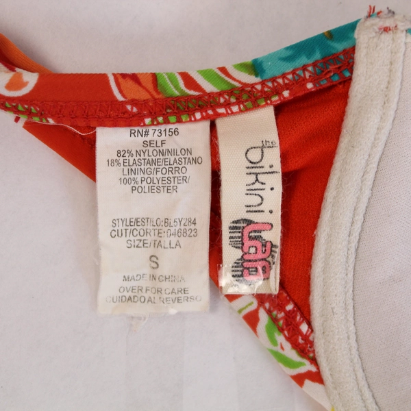 Bikini Lab Women's Floral Bohemian Tie Halter Top Size S - Good Condition