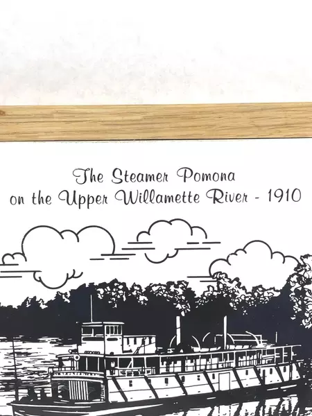 Madison Avenue Framed Ceramic Tile Plaque Steamer Ponoma 1910 7"x7"