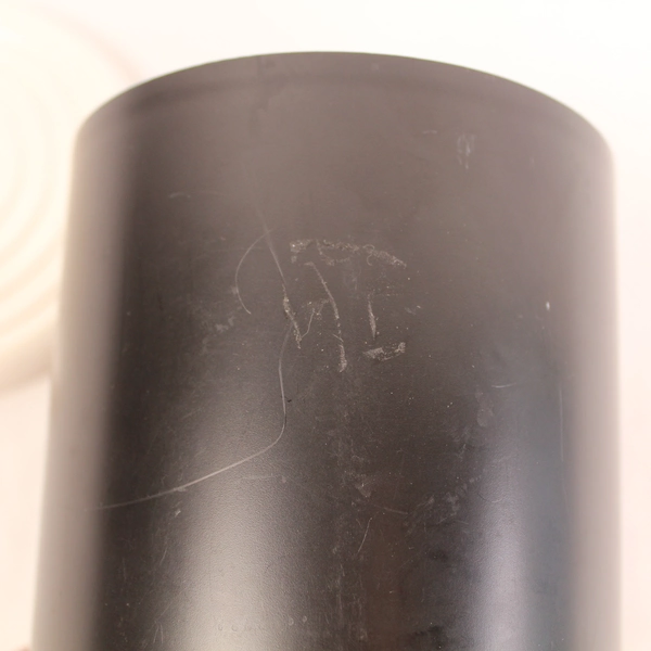 Vintage Estee Lauder Powder Jar Black White Lid London Paris NY 5" Tall EMPTY