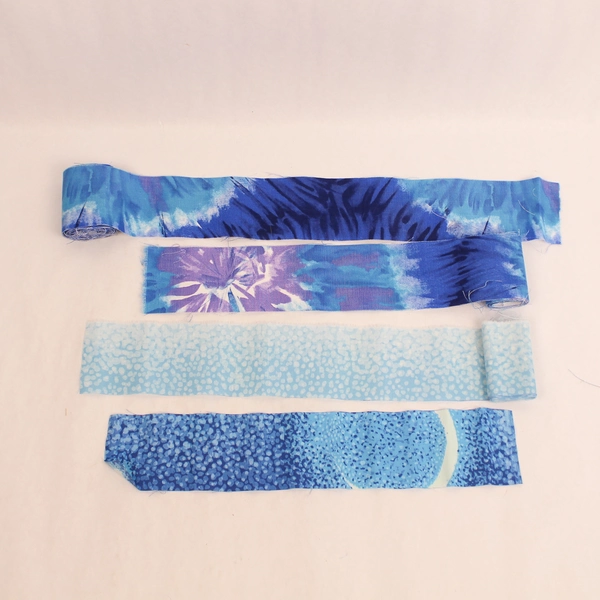 Lot of Blue Brown Floral Fabric Strips Jelly Roll Quilting Craft Cotton 2.75"