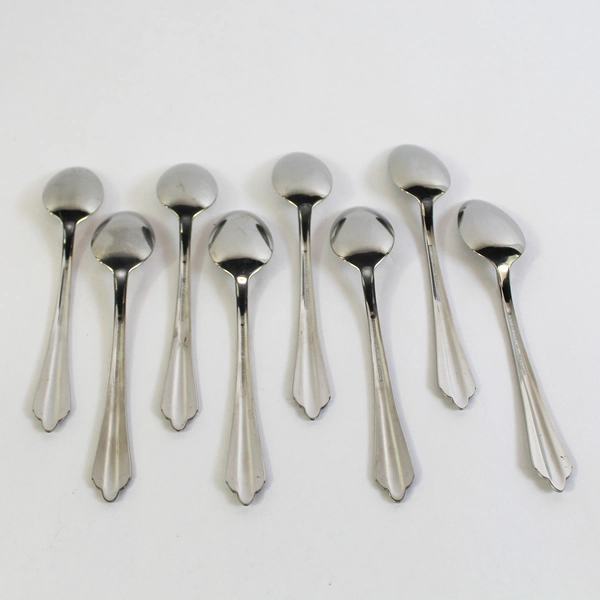 Lot of 8 Cambridge Stainless Steel Dinner Teaspoons 6.25" Good Condition