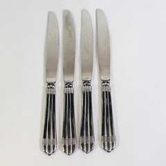 Lot of 4 Hampton Silversmith Odyssey Modern Solid Stainless Steel Dinner Knives