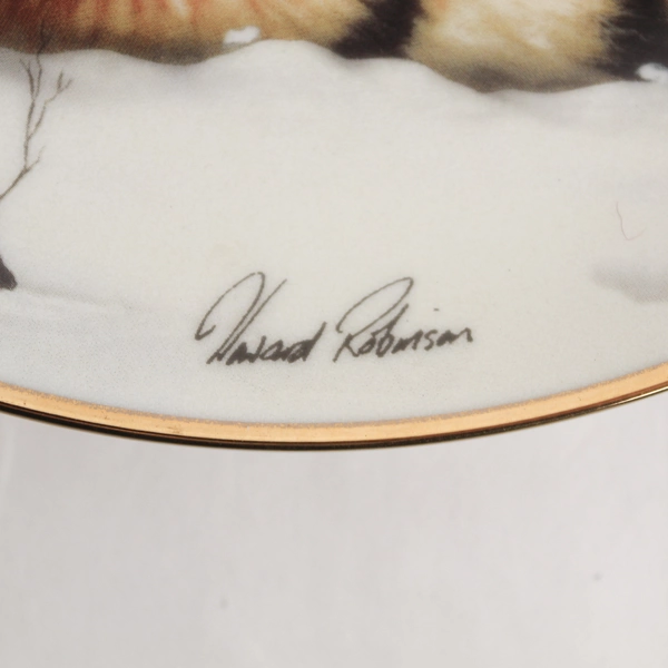 International Wildlife Coalition Howard Robinson Tiger Collector Plate COA 8.25"