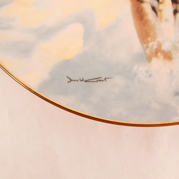 Siberian Snow Tigers Collector Plate 1993 Donald Grant Bradford Exchange COA