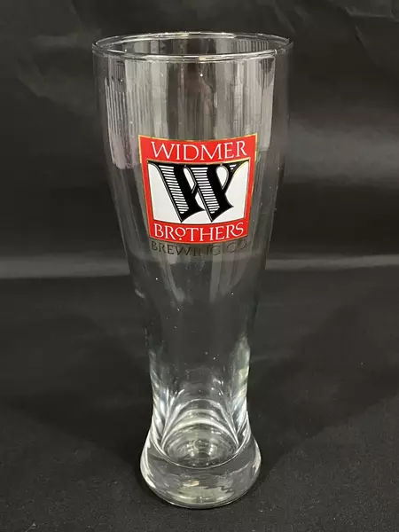 Lot of 2 Widmer Brothers Brewing Co Beer Glasses 9" Pilsner & 5.75" Pint