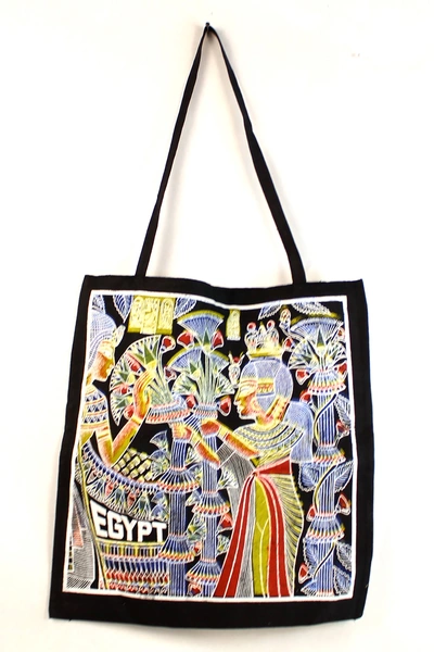 Lot of 2 Pre-Owned Egypt Amazonas Reusable Travel Souvenir Bags Set