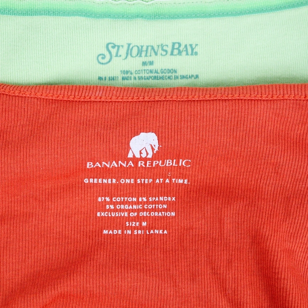 Lot of 2 Women's Sleeveless Tops - Banana Republic & St John's Bay, Size M