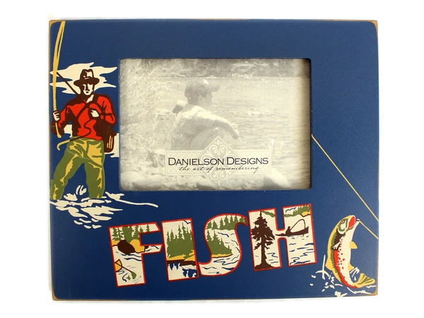 Lot Of 2 Fishing Themed Picture Frames Heart Home Connoisseur Danielson Designs
