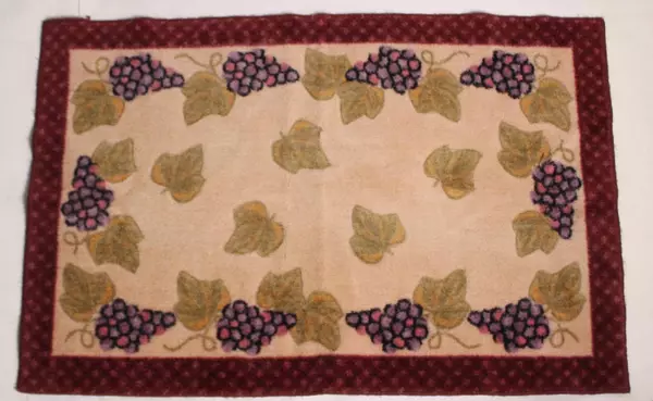 Grapes Winery Vineyard Accent Rug 46.5"x30.75" Plush Vines Tuscan Decor