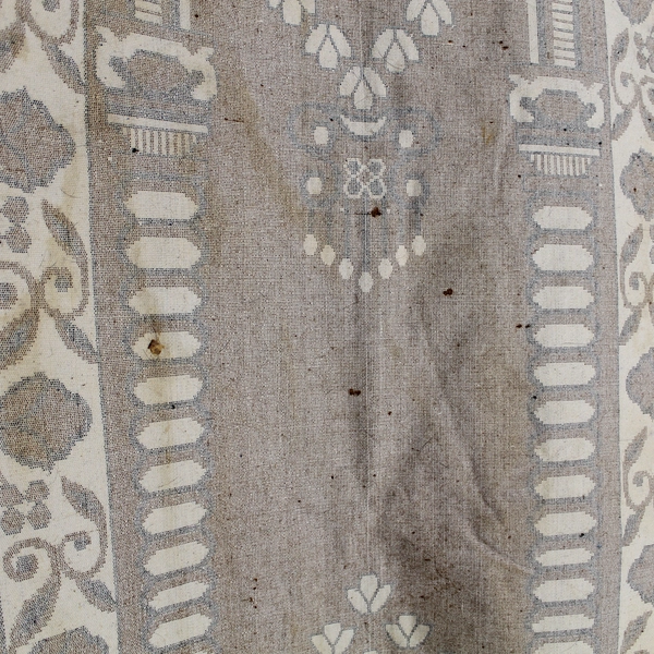 Vintage 1980s Brown Floral Accent Rug 43"x24" with Fringe Retro Home Decor