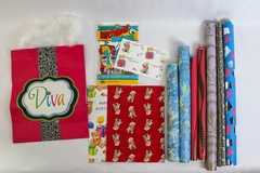 Mixed Lot Craft Paper Gift Wrap Rolls Birthday Banner & Gift Bag Pre-Owned