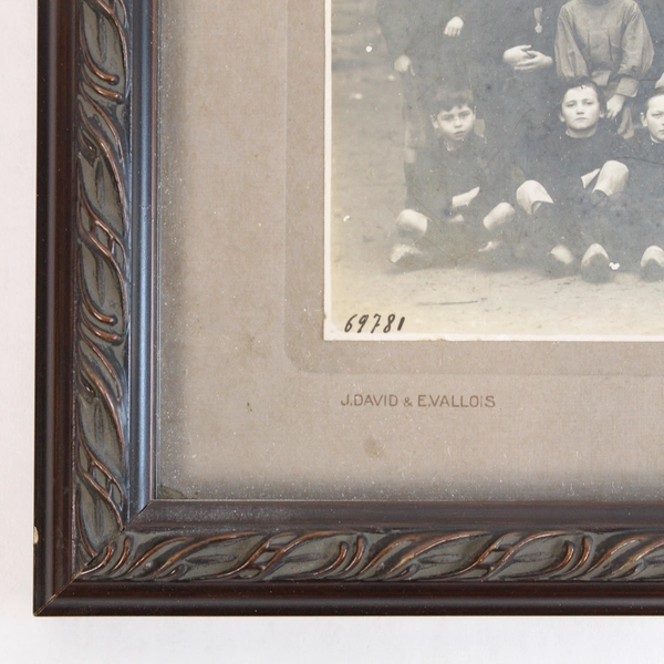 Vtg Jules David & Edmond Vallois Paris Class Photo 99 Rue de Rennes Frame