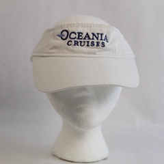 Oceania Cruises Miami Cruise Line Visor Hat One Size White Adjustable Strapback