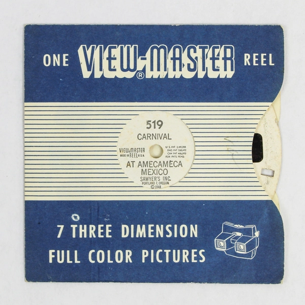 Vintage 1948 View-Master 519 Carnival At Amecameca Mexico Photo Reel