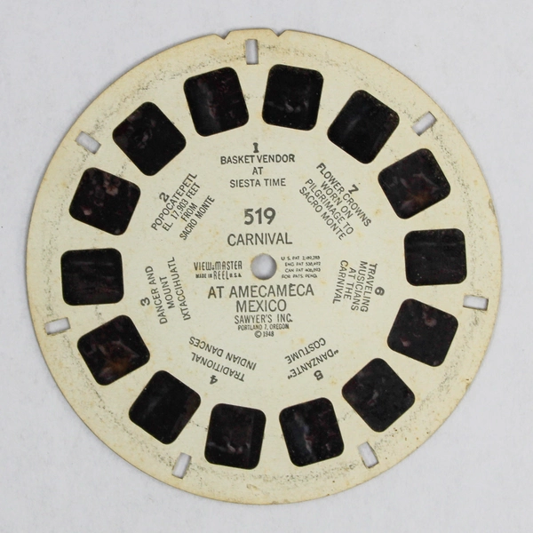 Vintage 1948 View-Master 519 Carnival At Amecameca Mexico Photo Reel