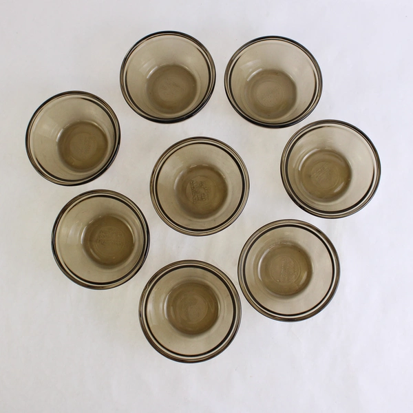 Set of 8 Anchor Hocking Amber Oven Basics Custard Cup Ramekin Glass 1034 6 oz