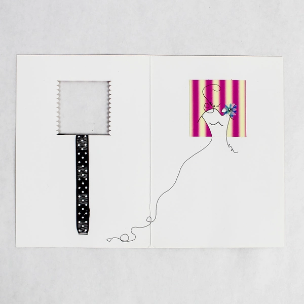 Tres Panache 004 Birthday Dress Women's Birthday Card Greeting With Envelope