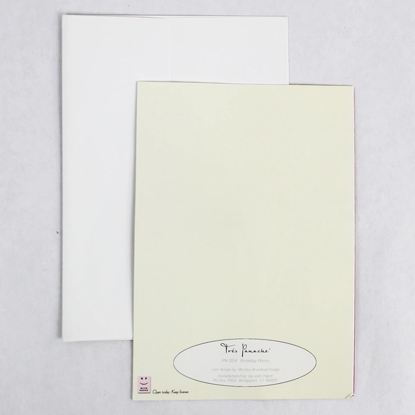 Tres Panache 004 Birthday Dress Women's Birthday Card Greeting With Envelope