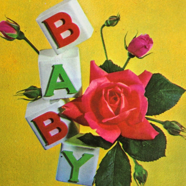 Vintage English Cards Ltd New Baby Best Wishes Greeting Card USA 25EV217B