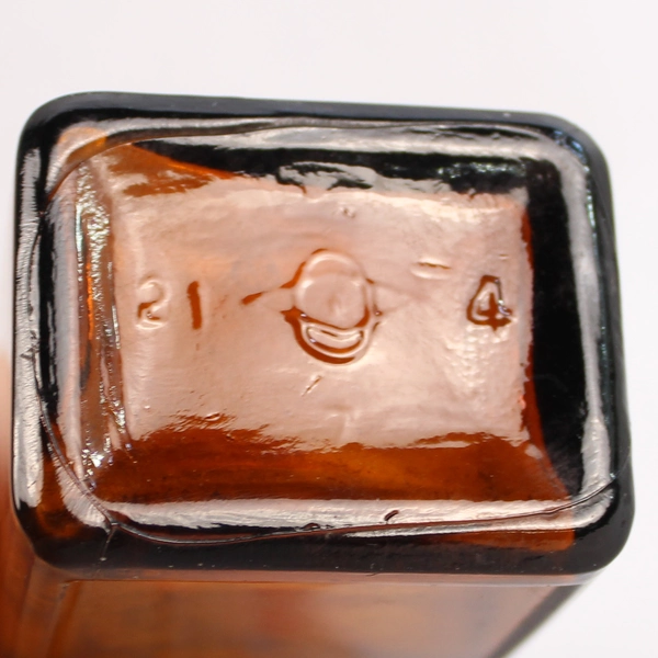 Vintage TCW No 3 Amber Apothecary Bottle Collectible 6.5" Tall No Lid