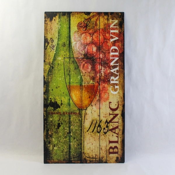 Sierra Pacific Crafts 22.5" Ivy Metal Wall Hanging Decor Sign Blanc Grand Vin